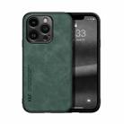 iPhone 15 Pro Skin Feel Magnetic Leather Back Phone Case(Green) - 1