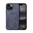 For iPhone 15 Skin Feel Magnetic Leather Back Phone Case(Blue) - 1