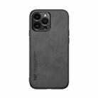 For iPhone 16 Pro Max Skin Feel Magnetic Leather Back Phone Case(Dark Grey) - 2