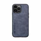 For iPhone 16 Pro Max Skin Feel Magnetic Leather Back Phone Case(Blue) - 2