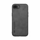 For iPhone 16e Skin Feel Magnetic Leather Back Phone Case(Dark Grey) - 2