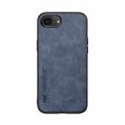 For iPhone 16e Skin Feel Magnetic Leather Back Phone Case(Blue) - 2