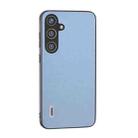 For Samsung Galaxy S24+ 5G ABEEL Arashi Texture PU Phone Case(Curtain Blue) - 1