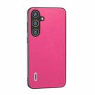 For Samsung Galaxy S24+ 5G ABEEL Arashi Texture PU Phone Case(Rose Red) - 1