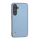 For Samsung Galaxy S24 5G ABEEL Arashi Texture PU Phone Case(Curtain Blue) - 1