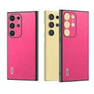 For Samsung Galaxy S24 Ultra 5G ABEEL Arashi Texture PU Phone Case(Rose Red) - 1