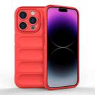 For iPhone 15 Pro Magic Shield TPU + Flannel Phone Case(Red) - 1