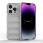 For iPhone 15 Pro Magic Shield TPU + Flannel Phone Case(Grey) - 1
