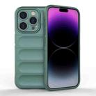 For iPhone 15 Pro Magic Shield TPU + Flannel Phone Case(Dark Green) - 1