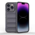 For iPhone 15 Pro Magic Shield TPU + Flannel Phone Case(Dark Grey) - 1