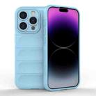 For iPhone 15 Pro Magic Shield TPU + Flannel Phone Case(Light Blue) - 1