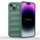 For iPhone 15 Plus Magic Shield TPU + Flannel Phone Case(Dark Green) - 1