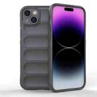 For iPhone 15 Plus Magic Shield TPU + Flannel Phone Case(Dark Grey) - 1