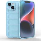 For iPhone 15 Magic Shield TPU + Flannel Phone Case(Light Blue) - 1