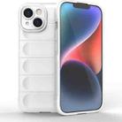 For iPhone 15 Magic Shield TPU + Flannel Phone Case(White) - 1