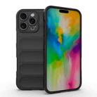 For iPhone 16 Pro Max Magic Shield TPU + Flannel Phone Case(Black) - 1