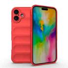 For iPhone 16 Plus Magic Shield TPU + Flannel Phone Case(Red) - 1