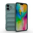 For iPhone 16 Plus Magic Shield TPU + Flannel Phone Case(Dark Green) - 1