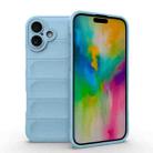 For iPhone 16 Plus Magic Shield TPU + Flannel Phone Case(Light Blue) - 1