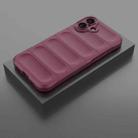 For iPhone 16 Plus Magic Shield TPU + Flannel Phone Case(Wine Red) - 2