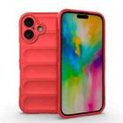 For iPhone 16 Magic Shield TPU + Flannel Phone Case(Red) - 1