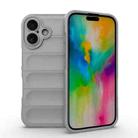 For iPhone 16 Magic Shield TPU + Flannel Phone Case(Grey) - 1