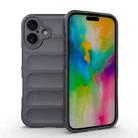 For iPhone 16 Magic Shield TPU + Flannel Phone Case(Dark Grey) - 1
