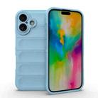 For iPhone 16 Magic Shield TPU + Flannel Phone Case(Light Blue) - 1