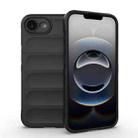 For iPhone 16e Magic Shield TPU + Flannel Phone Case(Black) - 1