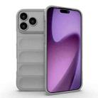 For iPhone 17 Pro Max Magic Shield TPU + Flannel Phone Case(Grey) - 1