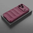 For iPhone 17 Pro Max Magic Shield TPU + Flannel Phone Case(Wine Red) - 2