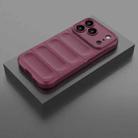 For iPhone 17 Pro Magic Shield TPU + Flannel Phone Case(Wine Red) - 2