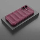 For iPhone 17 Magic Shield TPU + Flannel Phone Case(Wine Red) - 2