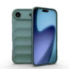 For iPhone 17 Air Magic Shield TPU + Flannel Phone Case(Dark Green) - 1