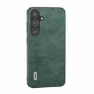 For Samsung Galaxy S24+ 5G ABEEL Dual Color Lichi Texture PU Phone Case(Green) - 1