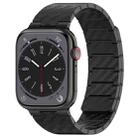 For Apple Watch 7 45mm Carbon Fiber Magnetic Loop Watch Band(Black) - 1