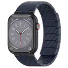 For Apple Watch Series 7 45mm Carbon Fiber Magnetic Loop Watch Band(Midnight Blue) - 1