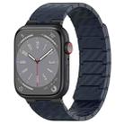 For Apple Watch SE 40mm Carbon Fiber Magnetic Loop Watch Band(Midnight Blue) - 1