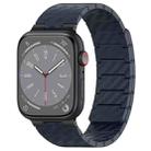 For Apple Watch 42mm Carbon Fiber Magnetic Loop Watch Band(Midnight Blue) - 1