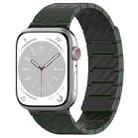 For Apple Watch SE 2023 44mm Carbon Fiber Magnetic Loop Watch Band(Official Green) - 1