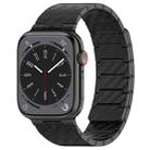 For Apple Watch SE 2023 44mm Carbon Fiber Magnetic Loop Watch Band(Black) - 1