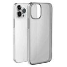 For iPhone 15 Pro hoco Light Series Soft TPU Phone Case(Transparent Black) - 1