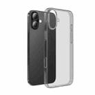 For iPhone 16 Plus hoco Light Series Soft TPU Phone Case(Transparent Black) - 1