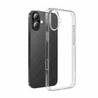 For iPhone 16 Plus hoco Light Series Soft TPU Phone Case(Transparent) - 1