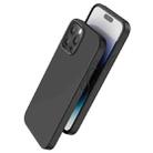 For iPhone 15 Pro Max hoco Pure Series Magnetic Liquid Silicone Phone Case(Black) - 1