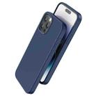 For iPhone 15 Pro Max hoco Pure Series Magnetic Liquid Silicone Phone Case(Blue) - 1