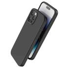 For iPhone 15 Pro hoco Pure Series Magnetic Liquid Silicone Phone Case(Black) - 1