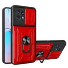 For Motorola Edge 40 Pro Sliding Camshield TPU+PC Phone Case with Card Slot(Red) - 1