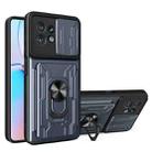 For Motorola Edge 40 Pro Sliding Camshield TPU+PC Phone Case with Card Slot(Grey) - 1