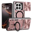 For OnePlus 13R 5G CD Texture Sliding Camshield Magnetic Holder Phone Case(Pink) - 1